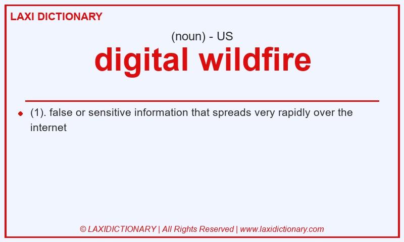 Definition digital wildfire in American English