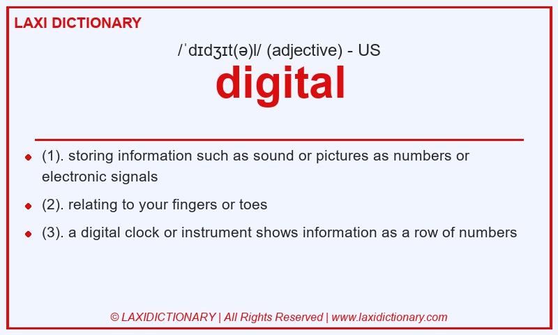 Definition digital in American English