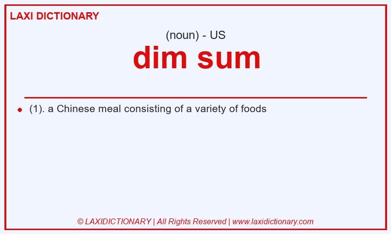 Definition dim sum in American English