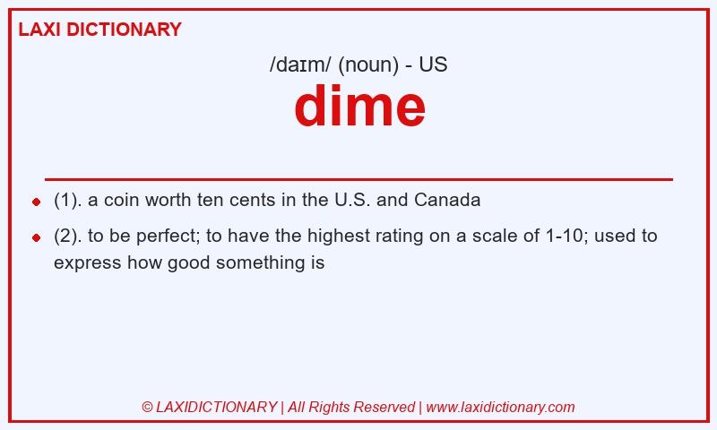 Definition dime in American English
