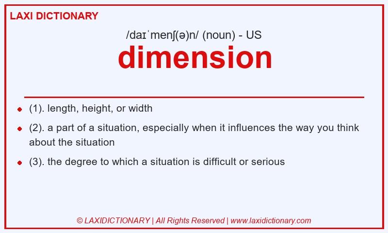 Definition dimension in American English