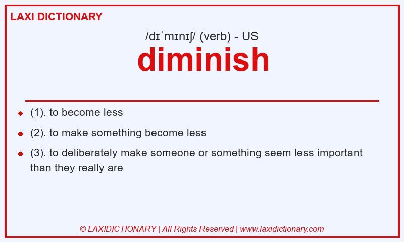 Definition diminish in American English