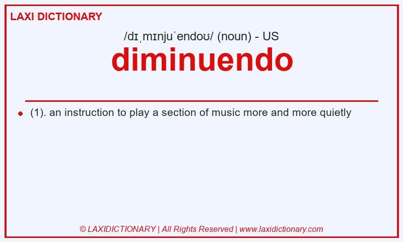Definition diminuendo in American English