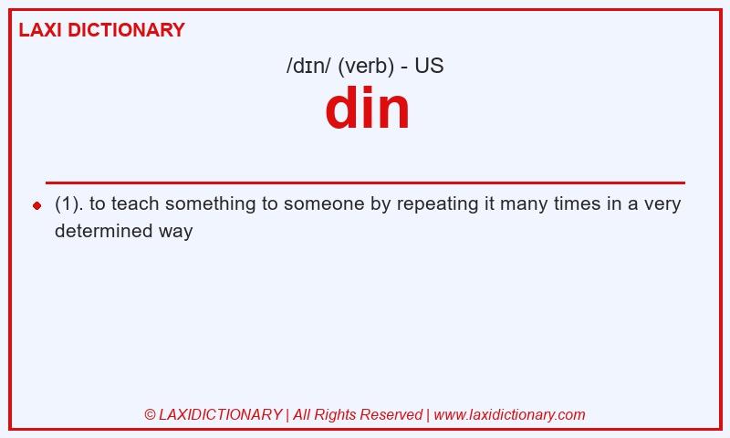 Definition din in American English
