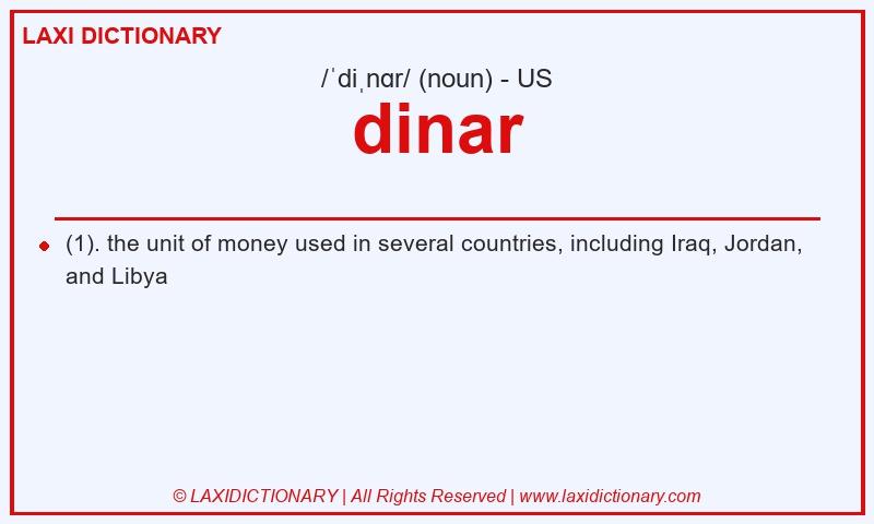 Definition dinar in American English