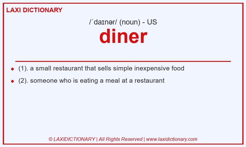 Definition diner in American English