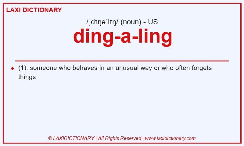 Definition ding-a-ling in American English