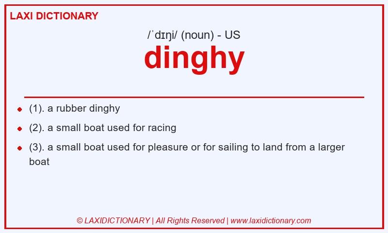 Definition dinghy in American English