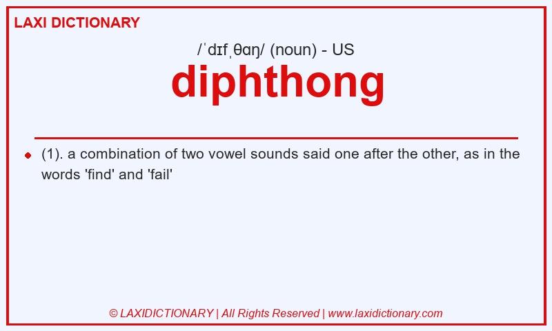 Definition diphthong in American English
