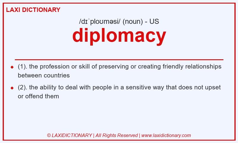 Definition diplomacy in American English