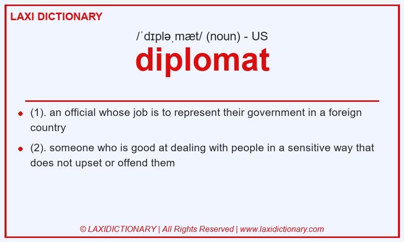 Definition diplomat in American English