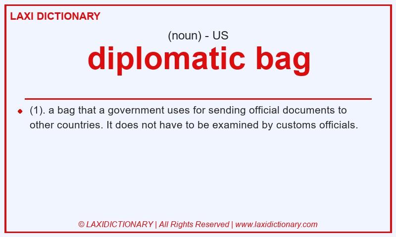 Definition diplomatic bag in American English