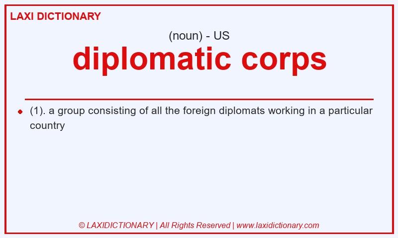 Definition diplomatic corps in American English