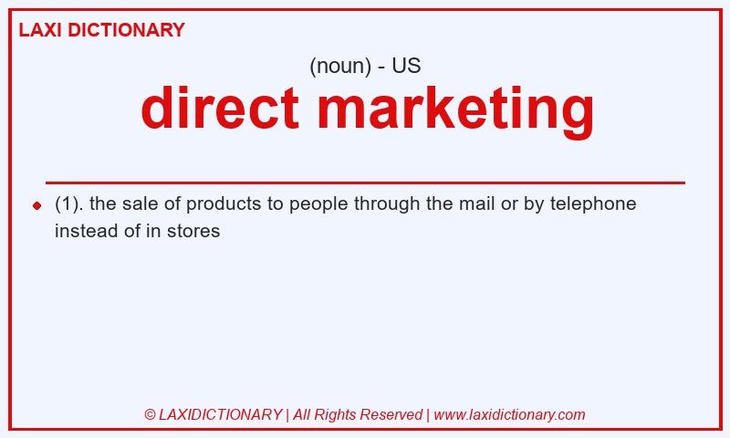Definition direct marketing in American English