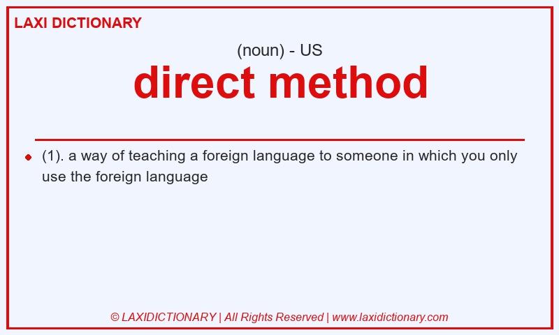 Definition direct method in American English