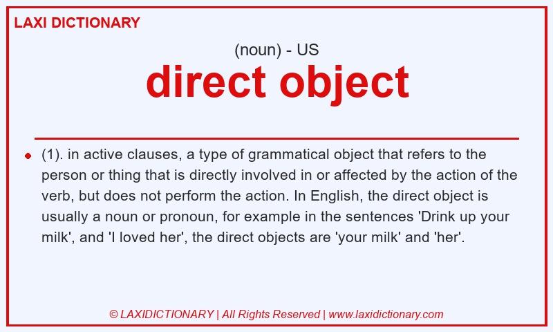 Definition direct object in American English
