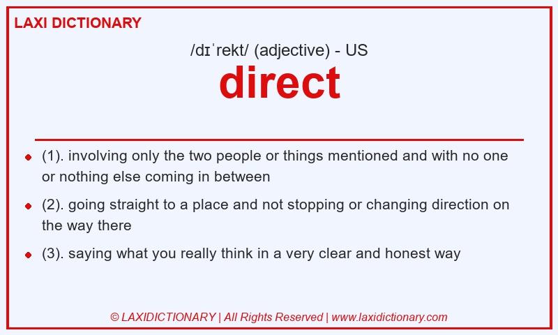 Definition direct in American English