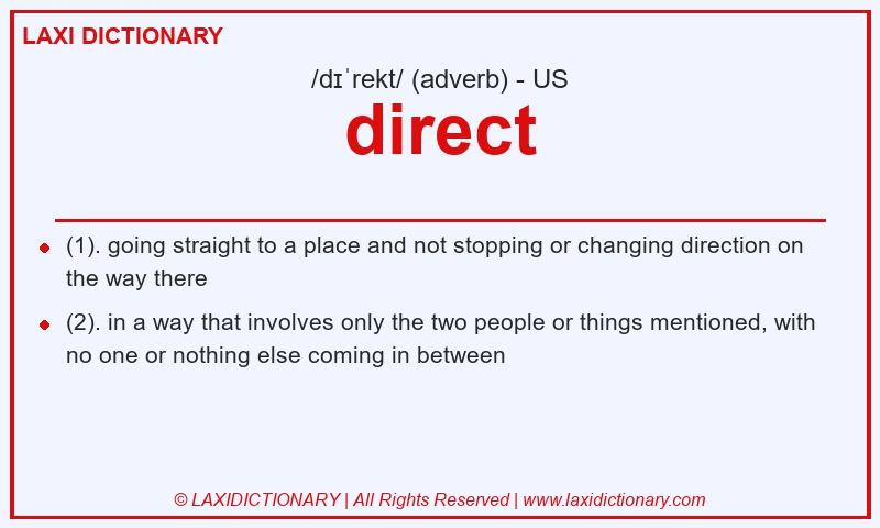 Definition direct in American English