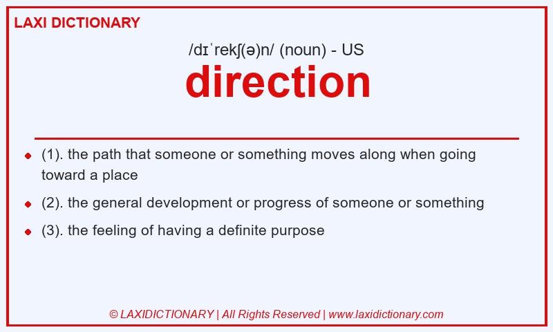 Definition direction in American English