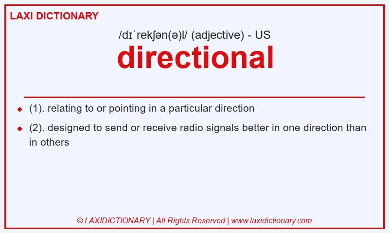 Definition directional in American English