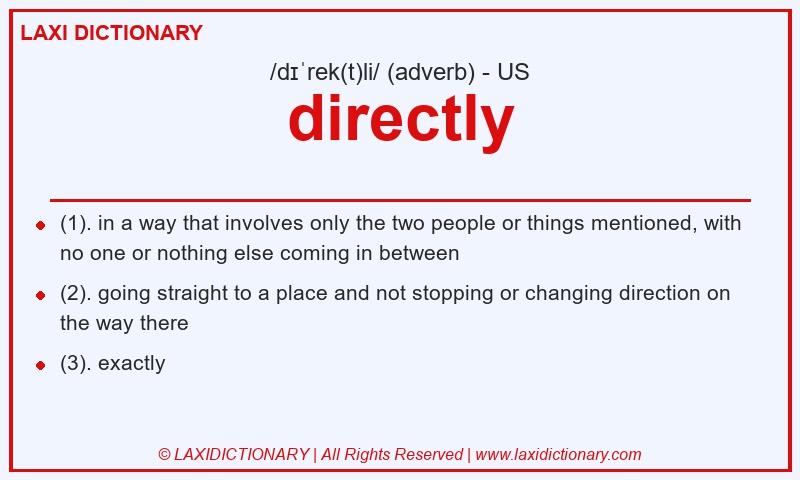 Definition directly in American English