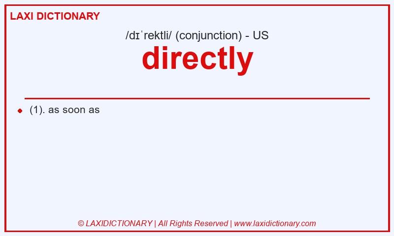 Definition directly in American English