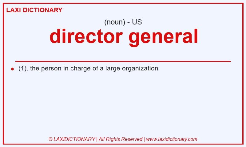 Definition director general in American English
