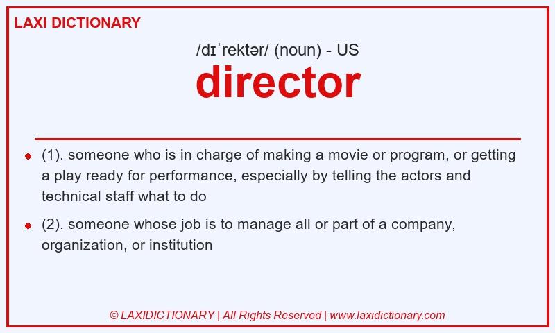 Definition director in American English