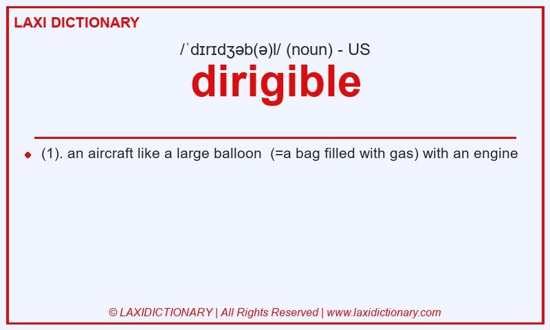 Definition dirigible in American English