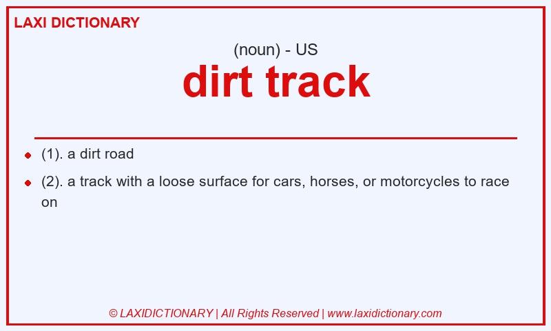 Definition dirt track in American English