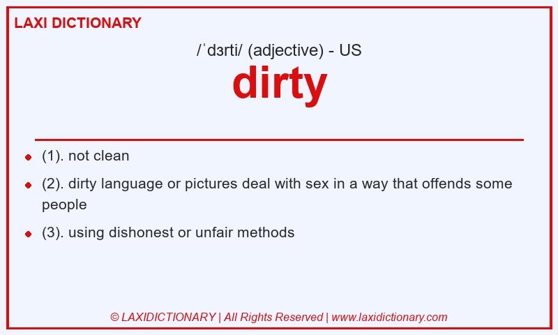 Definition dirty in American English