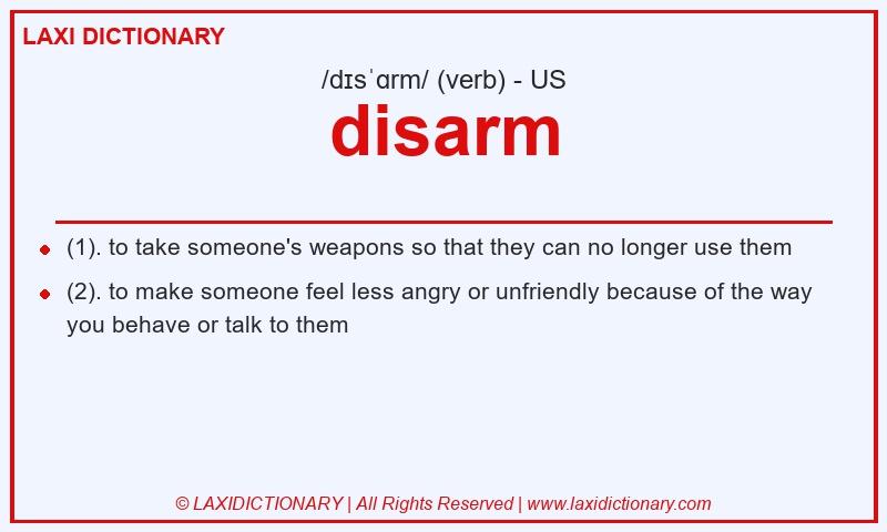 Definition disarm in American English