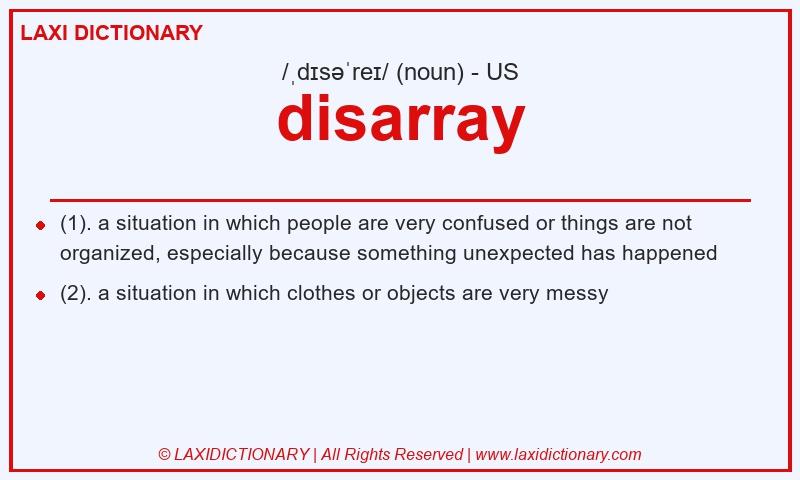 Definition disarray in American English