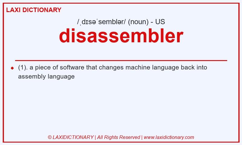 Definition disassembler in American English