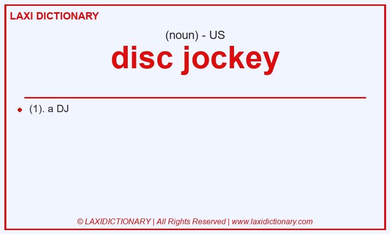 Definition disc jockey in American English
