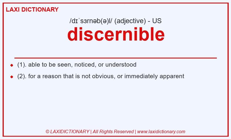 Definition discernible in American English