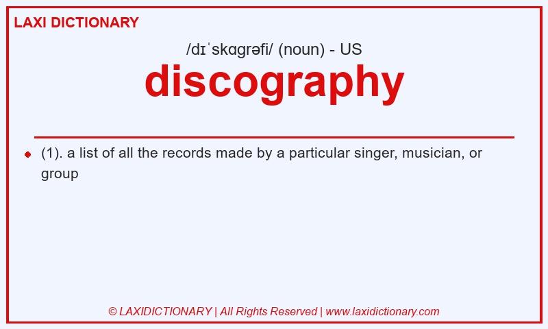 Definition discography in American English