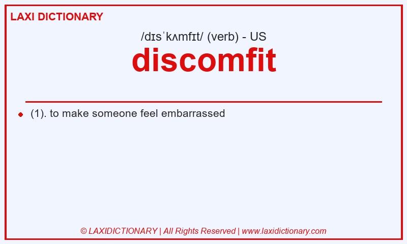 Definition discomfit in American English