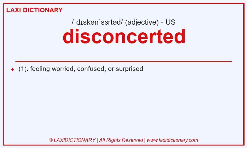 Definition disconcerted in American English