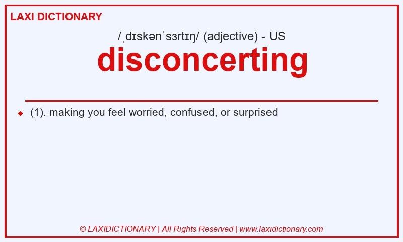 Definition disconcerting in American English