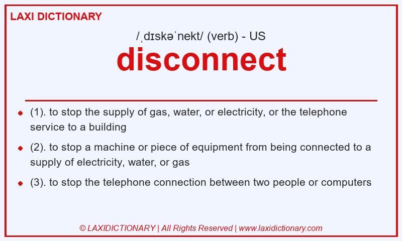 Definition disconnect in American English