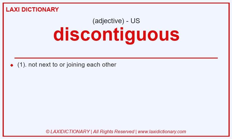 Definition discontiguous in American English