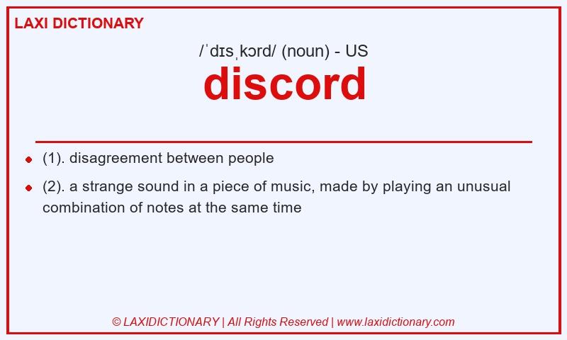 Definition discord in American English