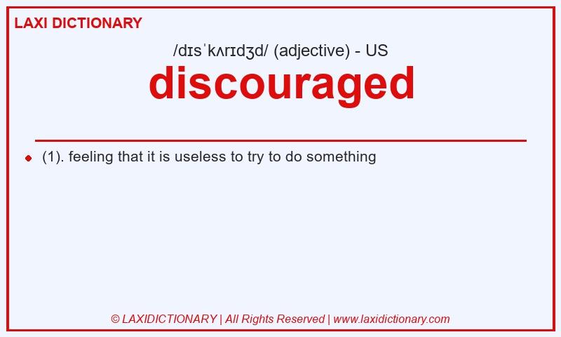 Definition discouraged in American English