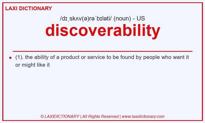 Definition discoverability in American English