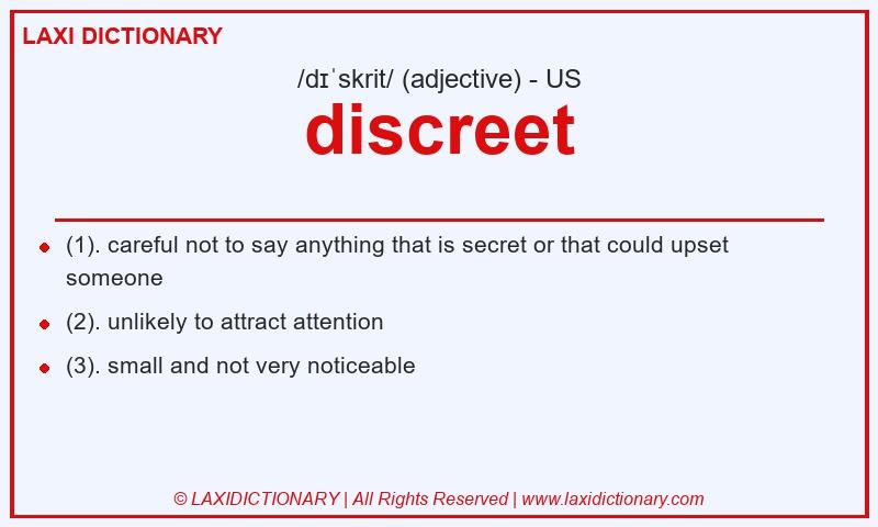 Definition discreet in American English