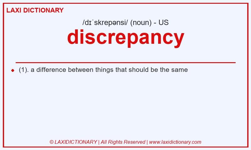 Definition discrepancy in American English