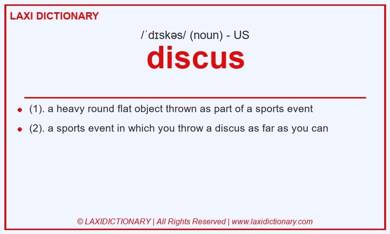 Definition discus in American English