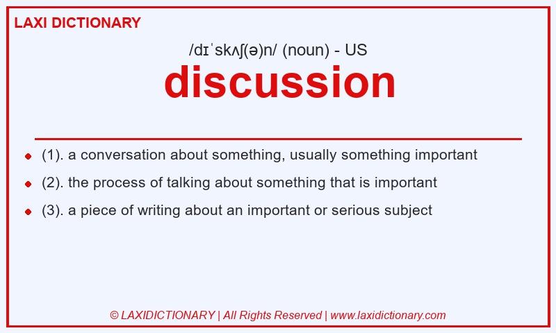 Definition discussion in American English