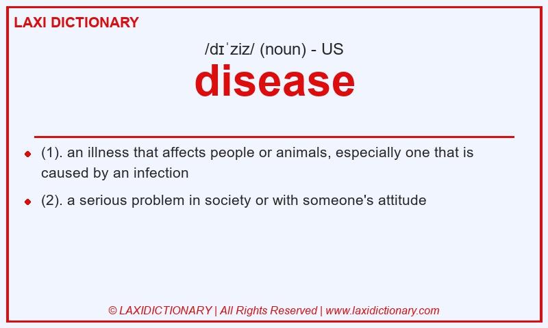 Definition disease in American English